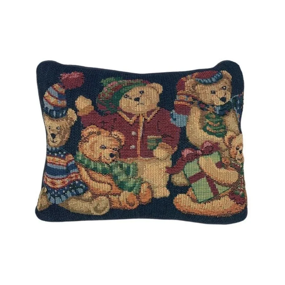 Teddy Bear Christmas Tapestry‎ Pillow 16